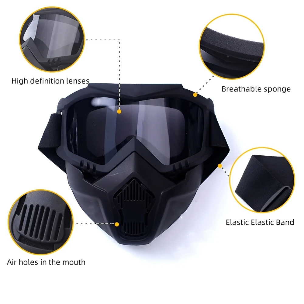 Safety Welder Mask Wrap Around Protection Flame Resistant Welding Goggles Breathable Full Face Welding Glasses Motorcycle Goggle