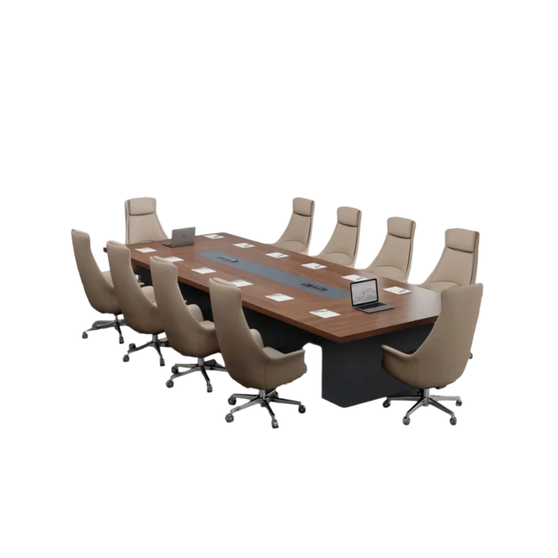 

*Executive Style Conference Table With Modular Design and Integrated Wireless Charging for Smart Office Meeting Spaces