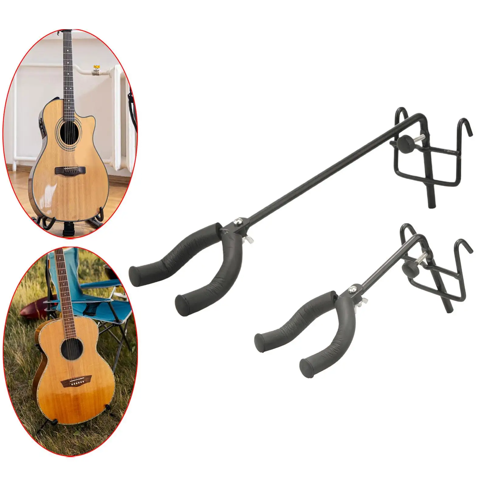 Metal Guitar Stand with Padded Sponge Detachable String Instrument Holder for Ukulele Acoustic Guitars Bass Guitars Mandolin image 4