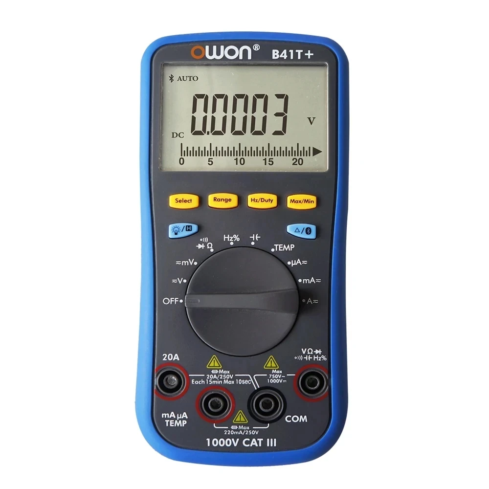 B41T+ Smart Auto Digital Multimeter True RMS NCV Diode Test DC AC Voltmeter Ammeter Temperature Capacitance Resistance BLE