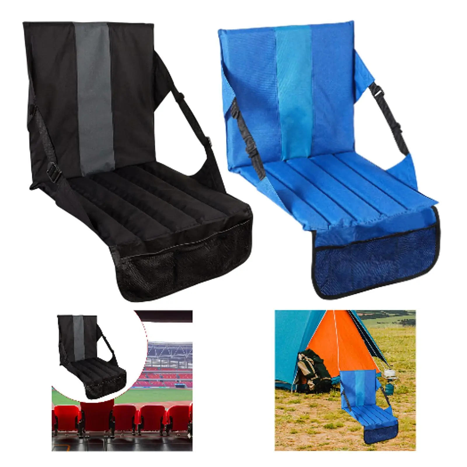 Stadium Seat Cushion Sit Mat Foldable Floor Chair for Camping Outdoor Travel