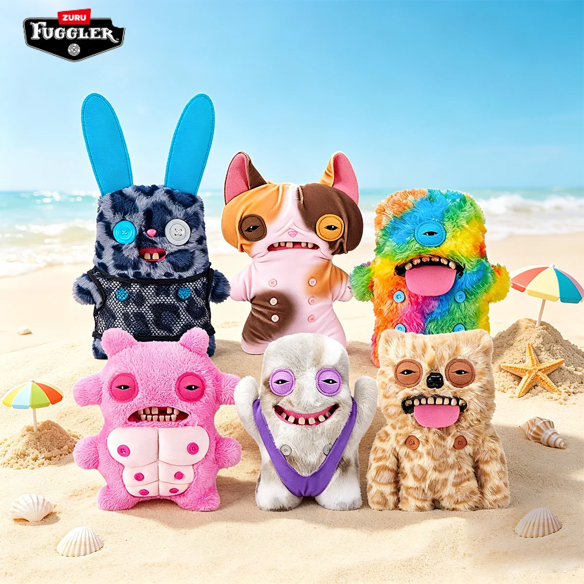 Peluche originale Fuggler Nipple Fuggs Series 22 cm, jouet amusant, monstre aux dents moches, cadeau de Noël ou d'anniversaire pour enfants