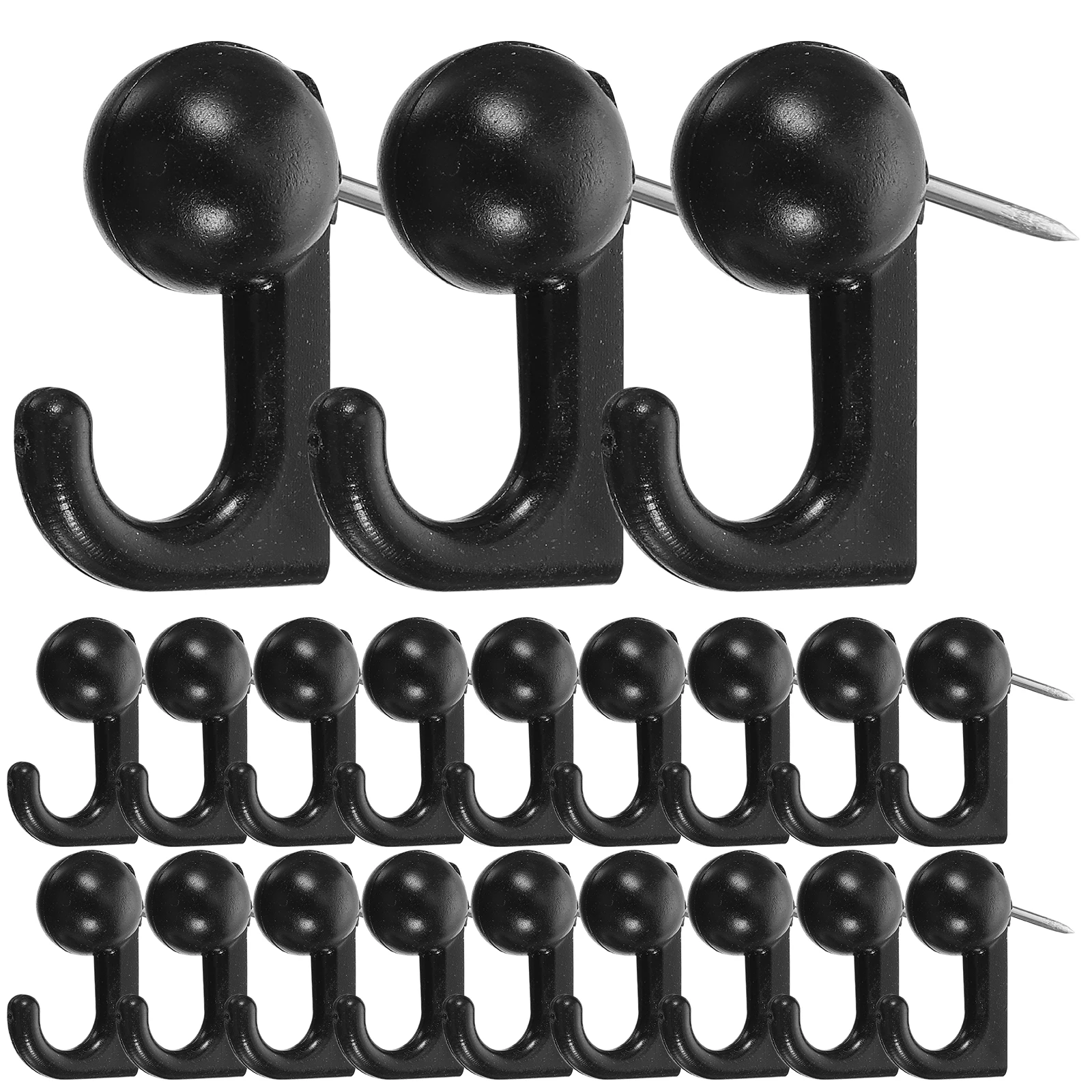 

50 Pcs Metal Hook Tacks with Hooks H-nail Thumbtacks Hanging Push Pins Picture Steel for Wall Hangings