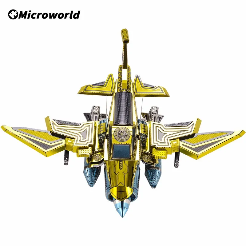 Microworld 3D Puzzle in metallo Giochi Kit modello di aeroplano Taglio laser fai da te Giocattoli puzzle Regali di Natale per bambini Adolescenti Adulti