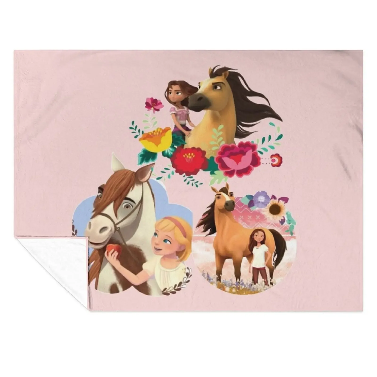 

Spirit Riding Free animation series Throw Blanket Baby Cute Plaid Thermals For Travel Sofas Blankets