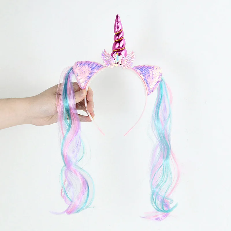 Unicorn Wings For Girls Princess Costume Accessories Unicorn Cosplay Wings Hairband For Kids Unicorn Theme Birthday Party Decor