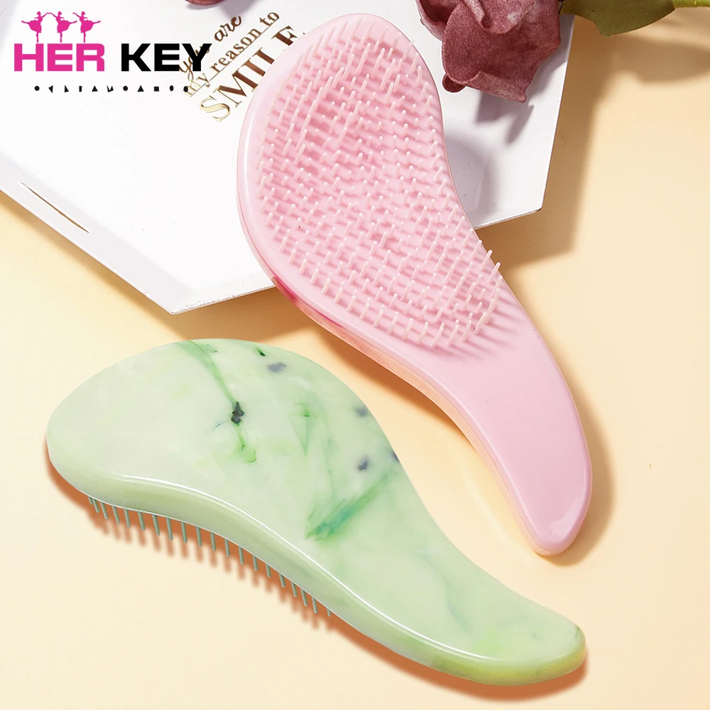 New style marble massage comb for outing compact and portable massage scalp hairdressing salon comb