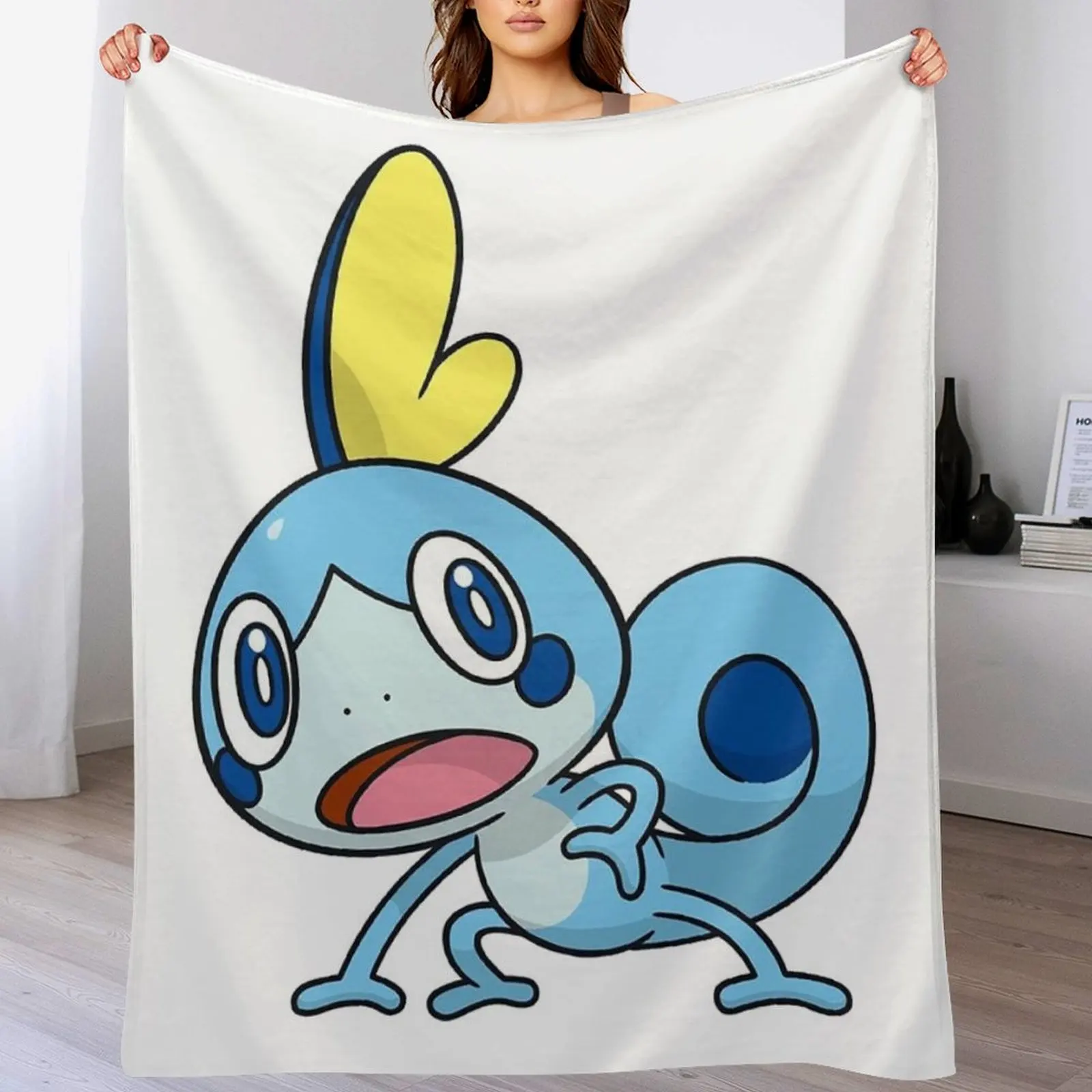 

Sóbble, Drizzilé, Inteleón Chibi art Throw Blanket