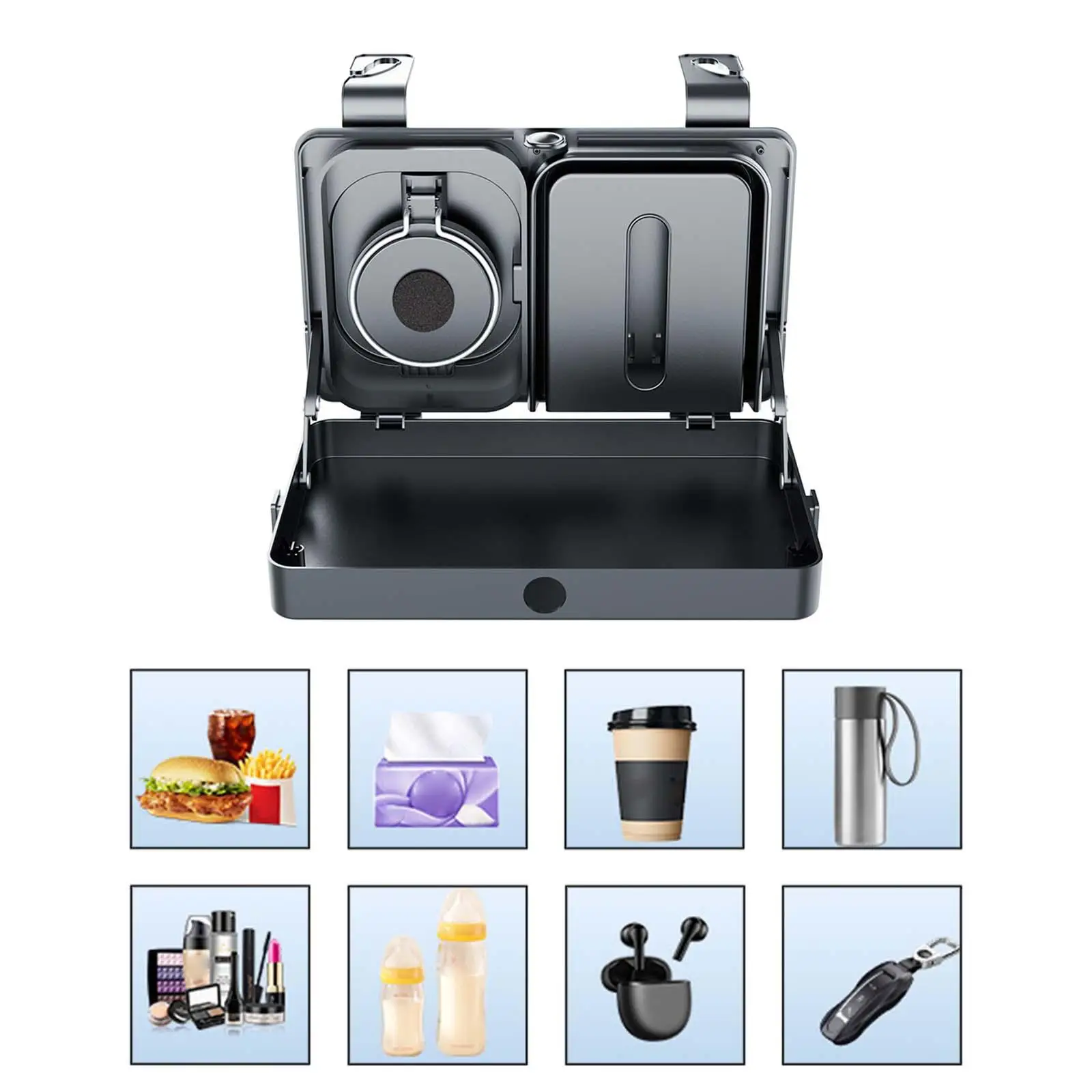 

Car Backseat Organizer Food Tray Multipurpose Auto Interior Tray Easily Install