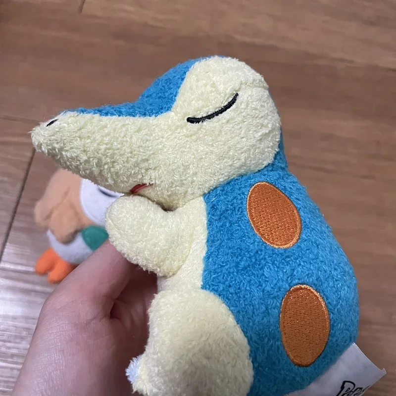 Pokemon Original Mini Sleep Pikachu Plush Toy Rowlet & Cyndaquil & Oshawott Stuffed Animals Soft Doll For Kids 12-14CM