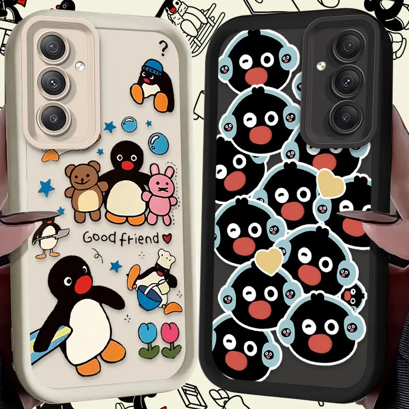 Lovely Penguins Good Friend Phone Case For Samsung Galaxy A14 A15 5G S21 S22 S23 S24 5G FE Plus Ultra A25 A35 A52 A53 A54 A55 5G