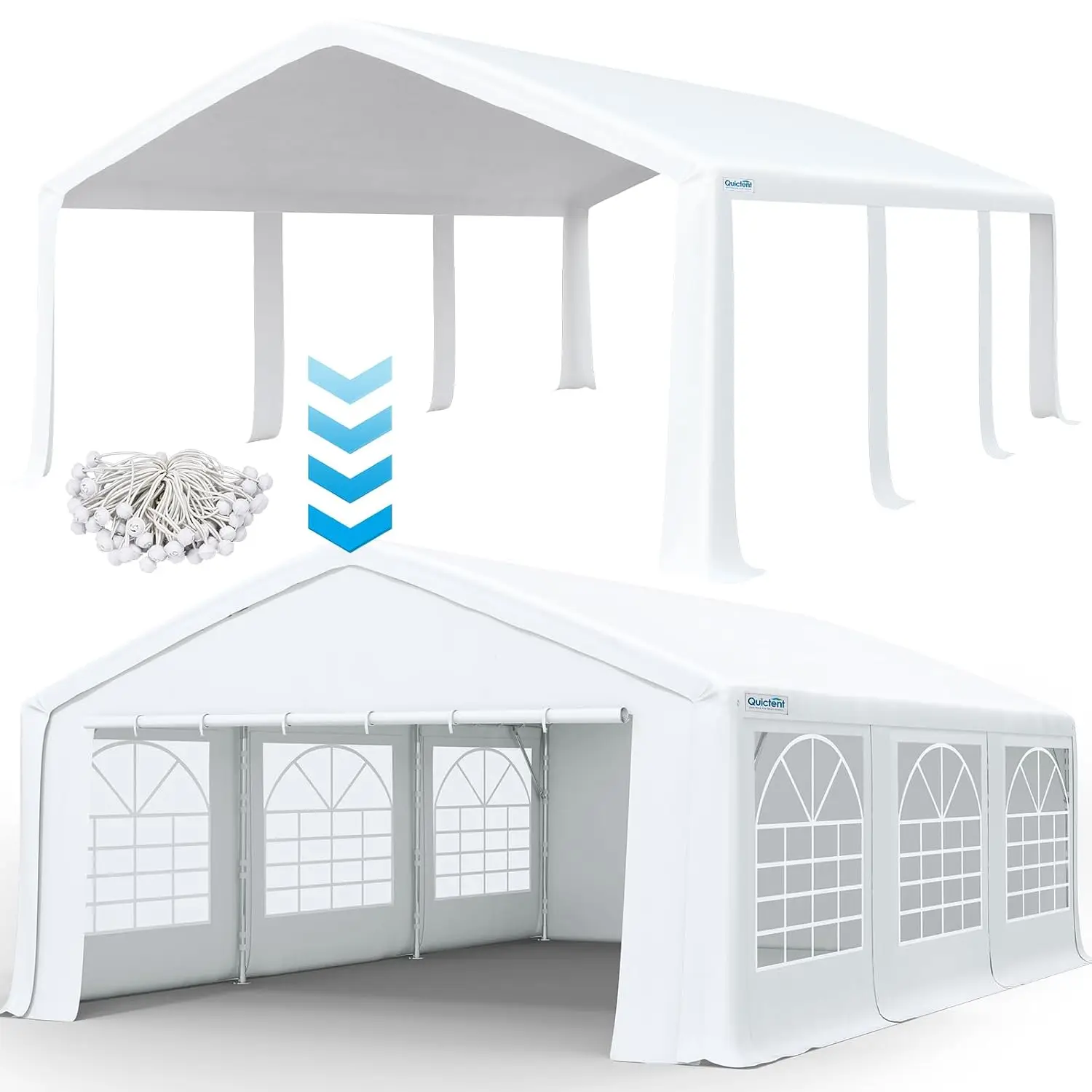 20x20 Replacement White Canopy Cover Tent Tarp (Only Top Cover), Customized