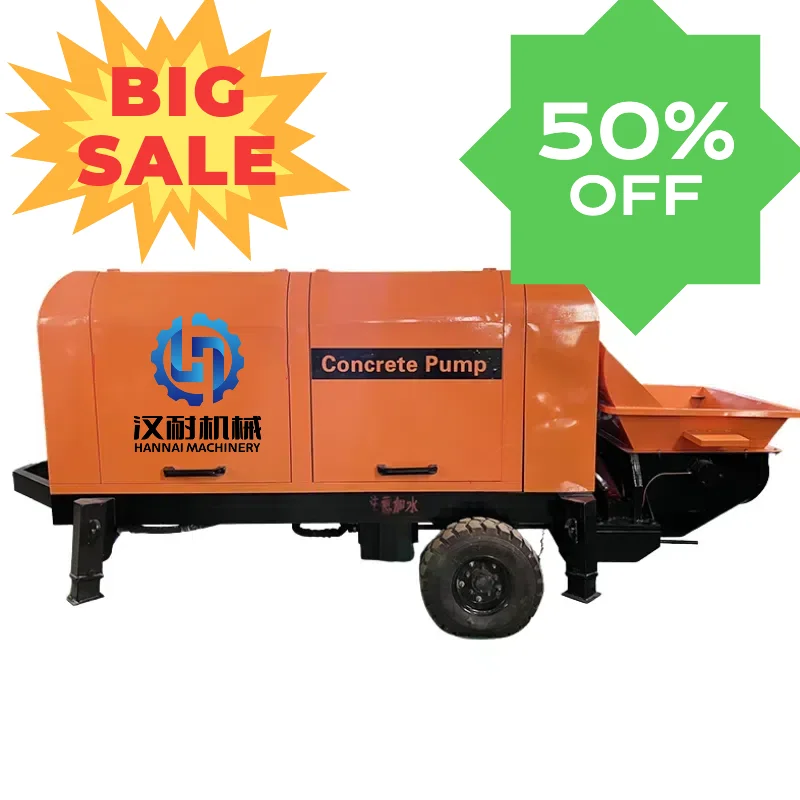 2025 جديد جودة عالية YG30 الديزل آلة مضخة الخرسانة مقطورة صغيرة مضخة نقل الخرسانة 20m3/ساعة قدرة مضخة خلاط الخرسانة