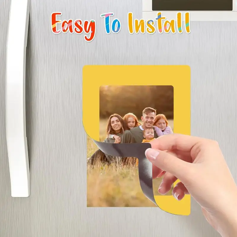 

Picture Frame Magnets For Fridge 12PCS Magnetic Photo Sleeves Picture Display Frames For Refrigerator Locker Workplace Kitchen