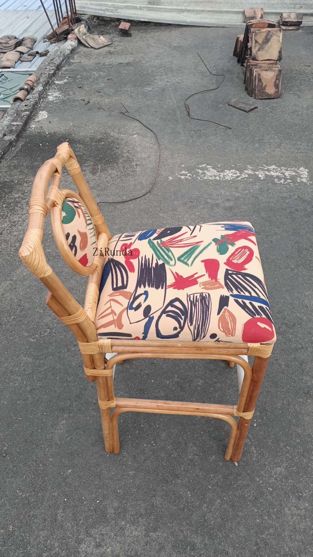 Nordic rotan koffierestaurant homestay retro creatieve hoge paalstoel