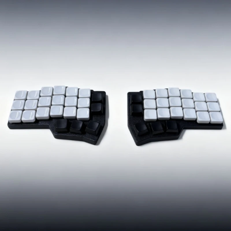 

W-CORNE V4.1 Низкопрофильная разделенная клавиатура 2,4G Беспроводная однорежимная клавиатура с возможностью горячей замены Эргономичная разделенная клавиатура с индивидуальным флаконом