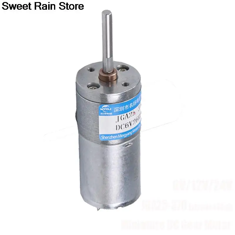 JGA25-370 Perpanjangan Poros Motor Roda Gigi DC 6v12v24v Kecepatan dapat Diatur CW CCW Torsi wiel Tubuh Kecil Kecepatan Rendah #2