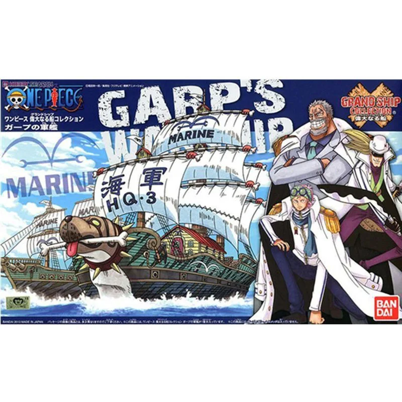 BANDAI-Kit de modèle de navire de guerre de Garp, jouets d'assemblage en plastique, figurine d'action, cadeau de collection de grands bateaux, anime en stock, une pièce