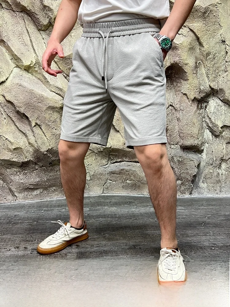 

High-End Coolmax 25 Summer Men's Lightweight Breathable ort orts Qui-Dry Spor Five-Quarter Length Casual Straight Leg...