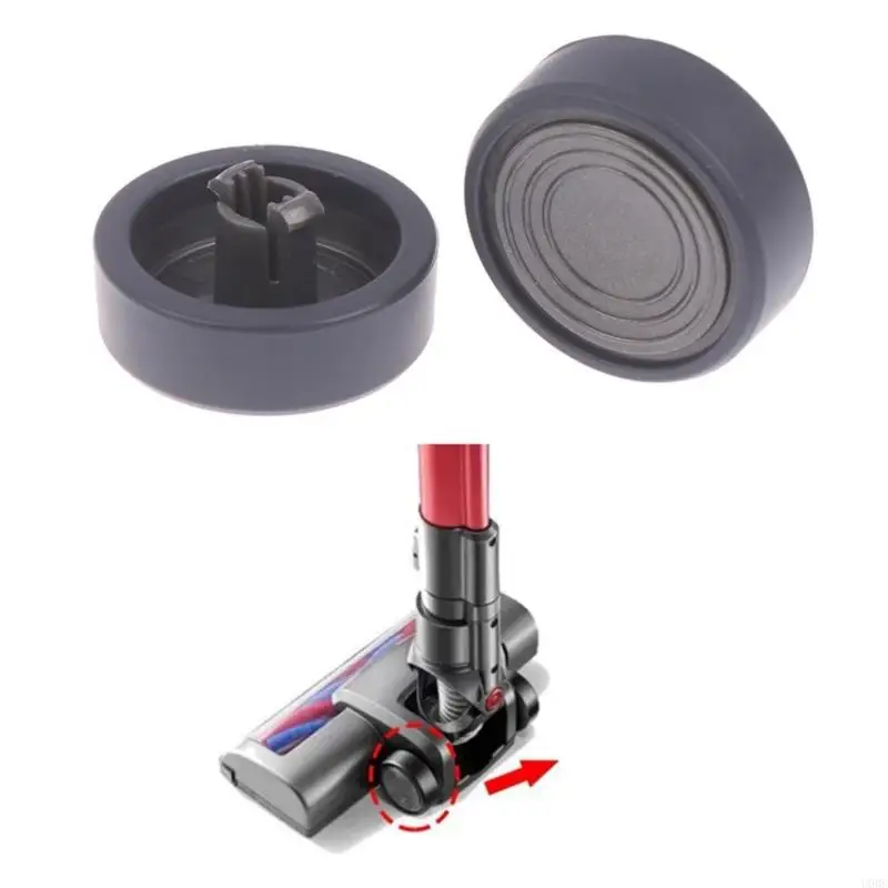 Replacement for Vacuum Cleaner Floor Brush, 2 Pack Black Clip-Fit End Wheel Parts for Floor Head Upkeep and Quick Repair Changes