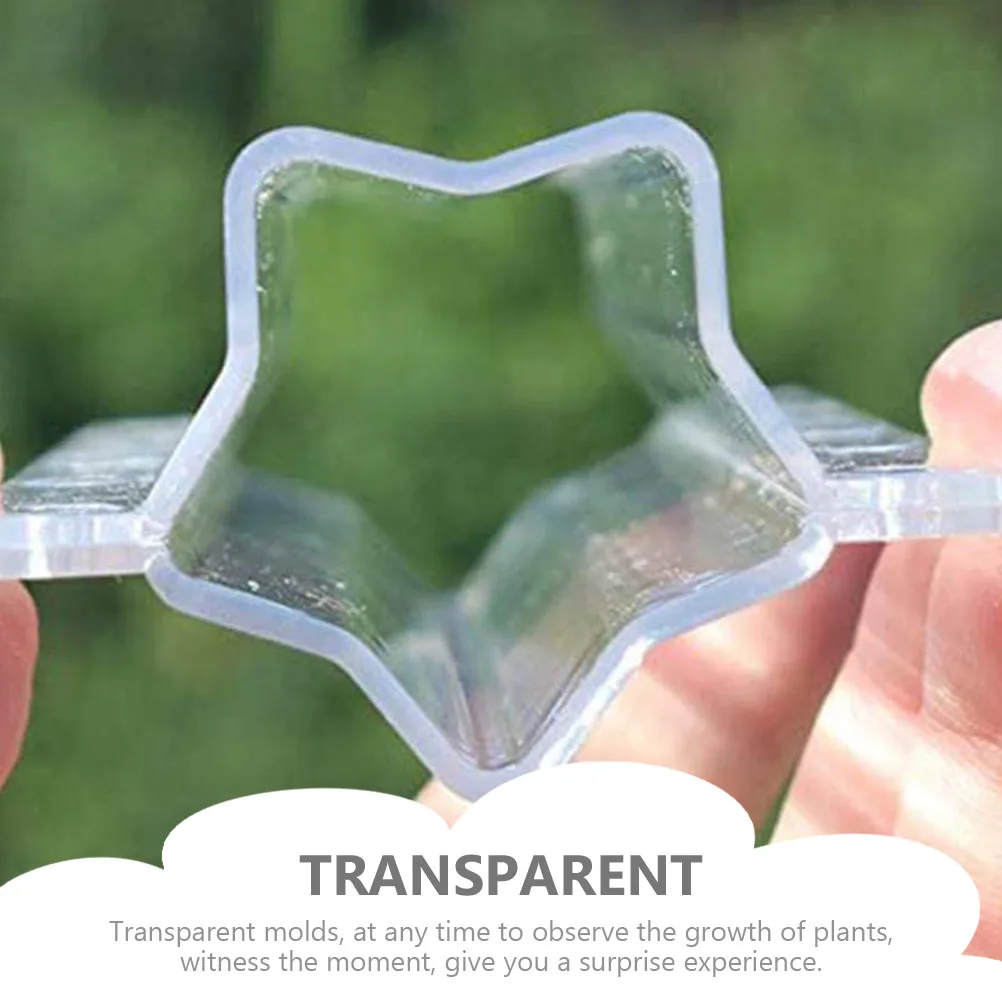 

2pcs Fruit Shaping Mold Plastic Cucumber Molds Vegetable Growing Tools Heart Star Shapes Transparent Molds Observe Growth