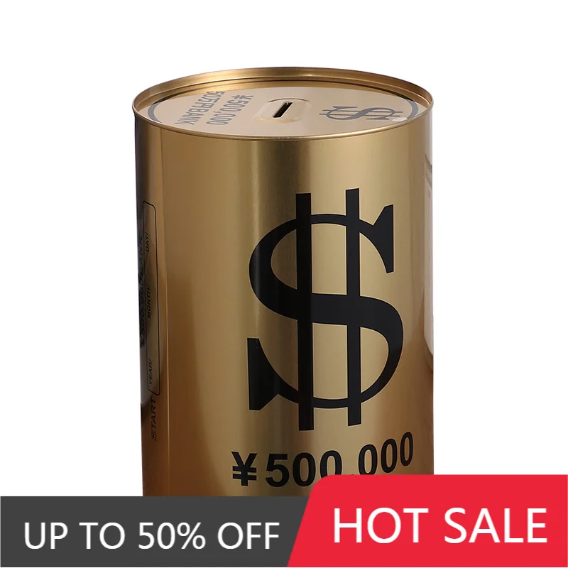 Luxury Large Piggy Bank For Adults Gold Big Money Saving Box Coin Bank Savings Period Children Money Organizer Coins 365 Days