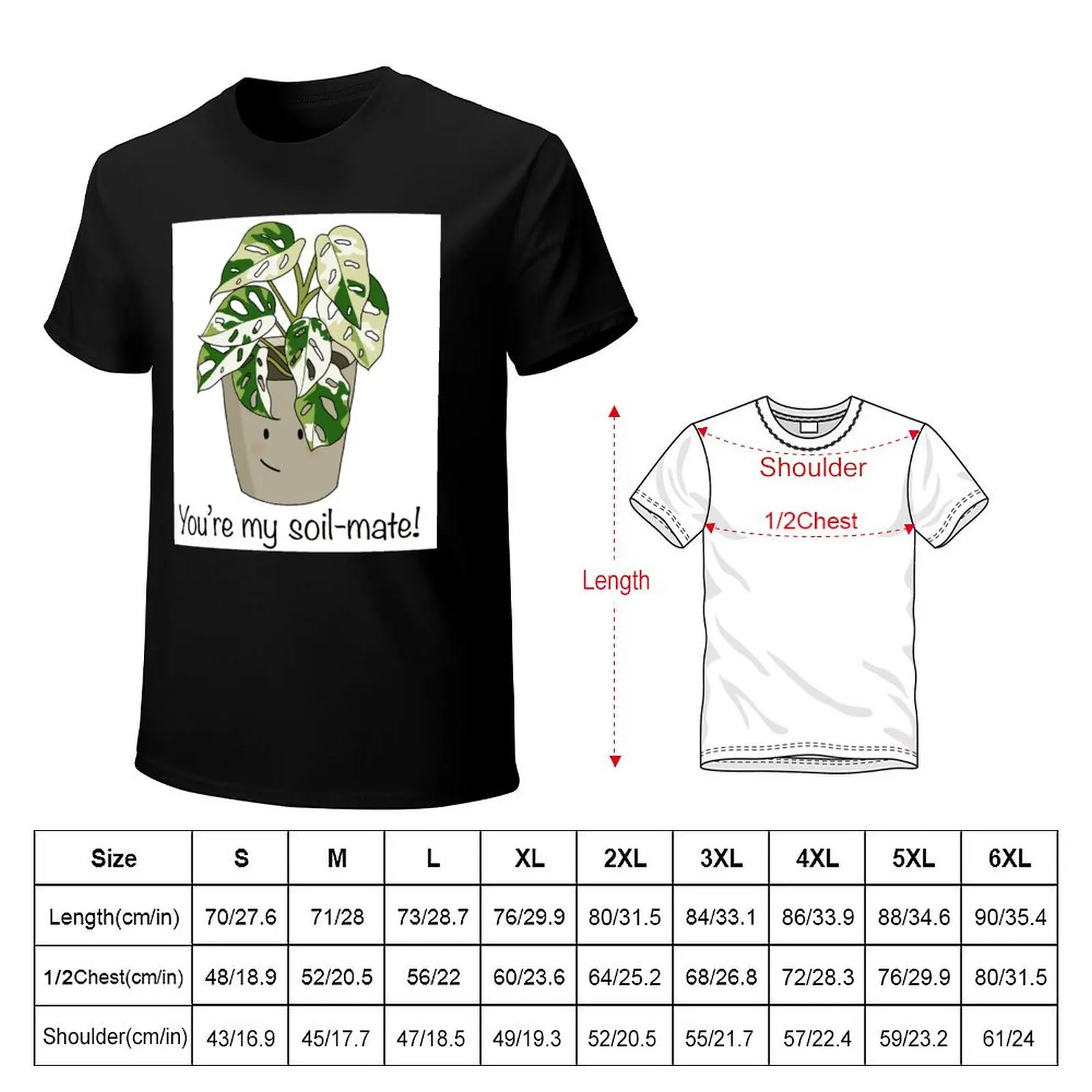 Monstera Deliciosa Variegata (White Monstera) T-Shirt Big and Tall Crew Neck Tee