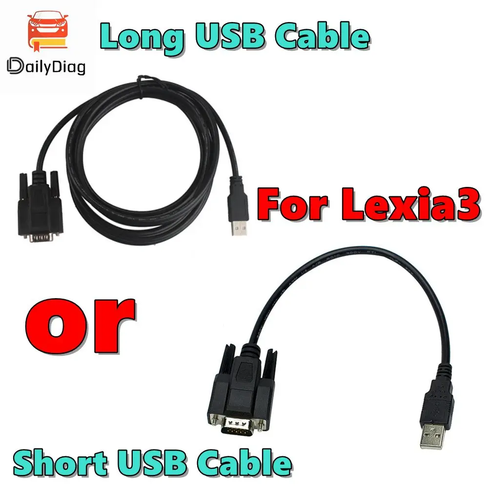 

New USB Cable For Lexia3 PP2000 Diagnostic Tool Short USB Long USB Connector for Lexia-3 Lexia for Citroen Peugeot