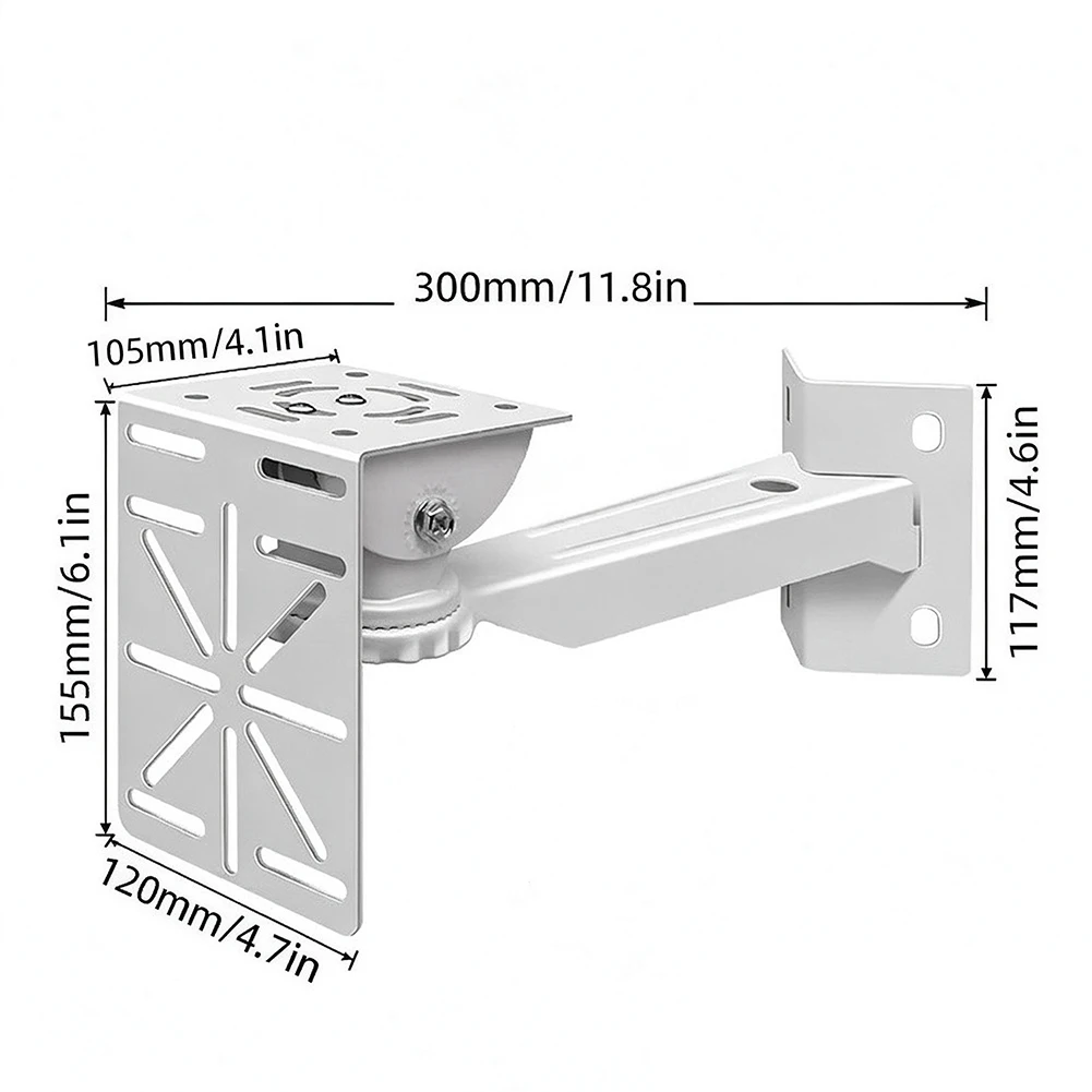 L Shape Dome Camera Bracket Wall Ceiling Mount Extension Arm With Pole Hoop For Outdoor Security Surveillance System Hardware