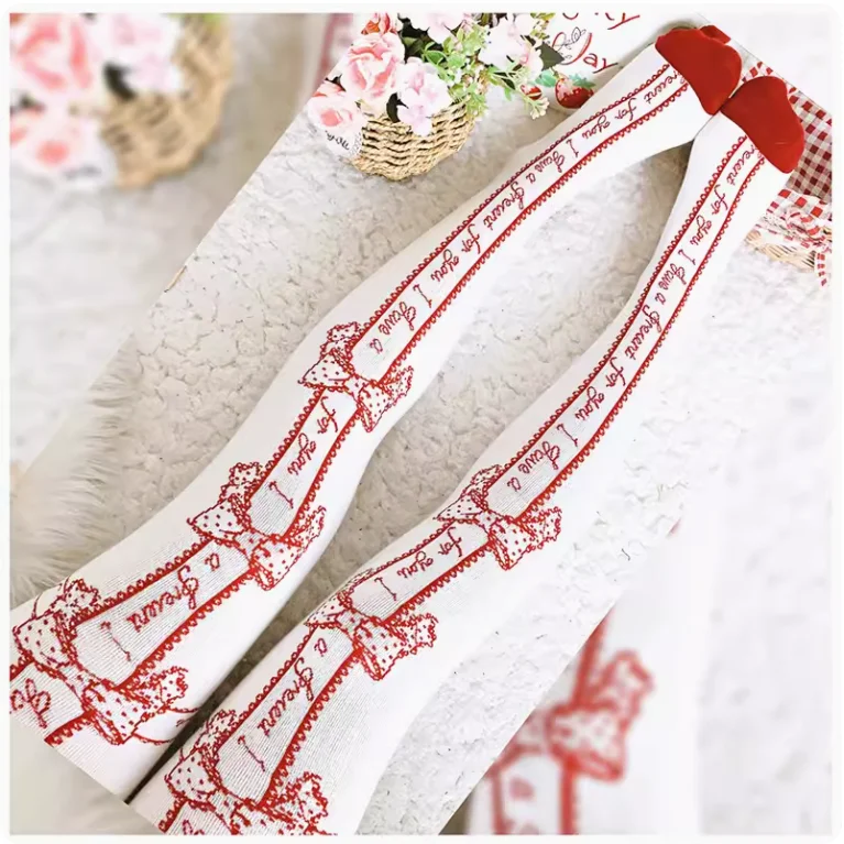 Chaussette japonaise Lolita douce pour fille, cadeau Annie, bas épais, cuisse haute, chaussettes mignonnes au dessus du genou, Harajuku, pour femmes