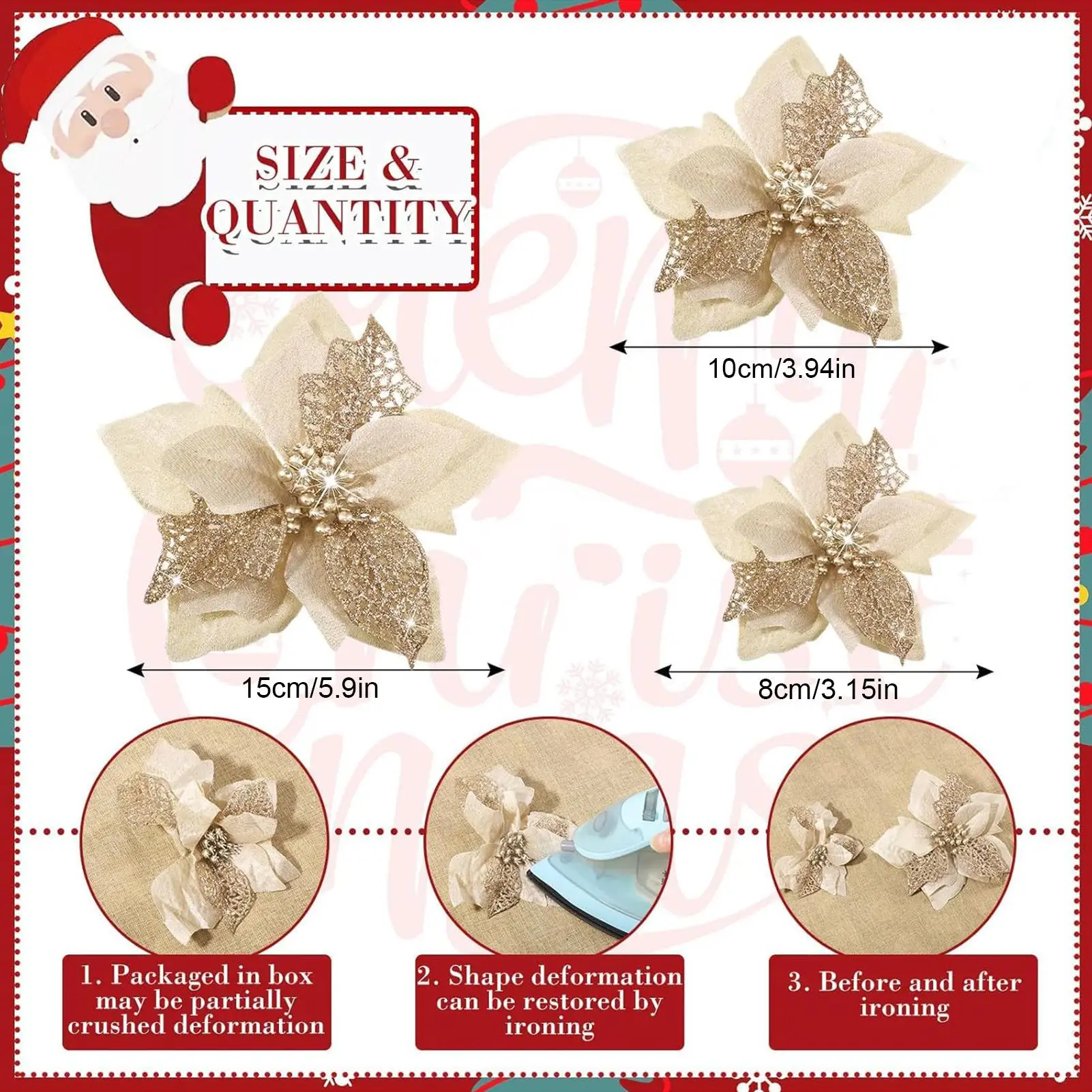 結婚式の造花花クリスマスツリーオーナメントクリスマスツリーリースガーランド装飾ホームホリデーシーズン用