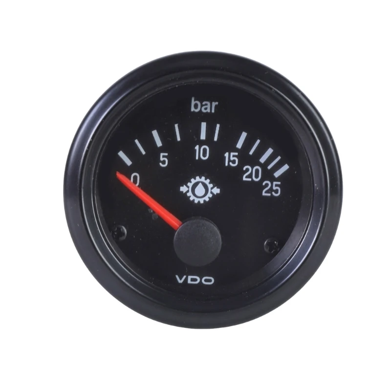 N7MD Oil Pressure Gauge for Fuels Generators 0 To 25 Bar Clear Readings Oil Pressure Meter 12/24V for Industrial Application