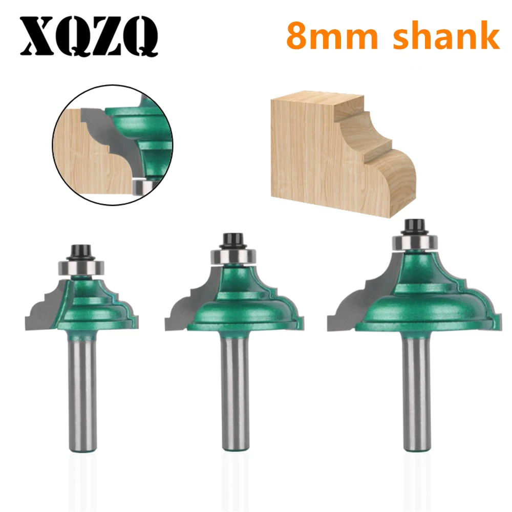 8mm Shank Table Corner Bit Router Bit Carbide Cutter  Woodworking Milling Cutters for Wood Bit Face Mill End Mill Tools