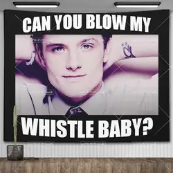 Josh Hutcherson Whistle Baby Tapestry Wall Hanging Meme Flag Astronauts Tapestries Asethetic Bedroom Decoration Background Cloth