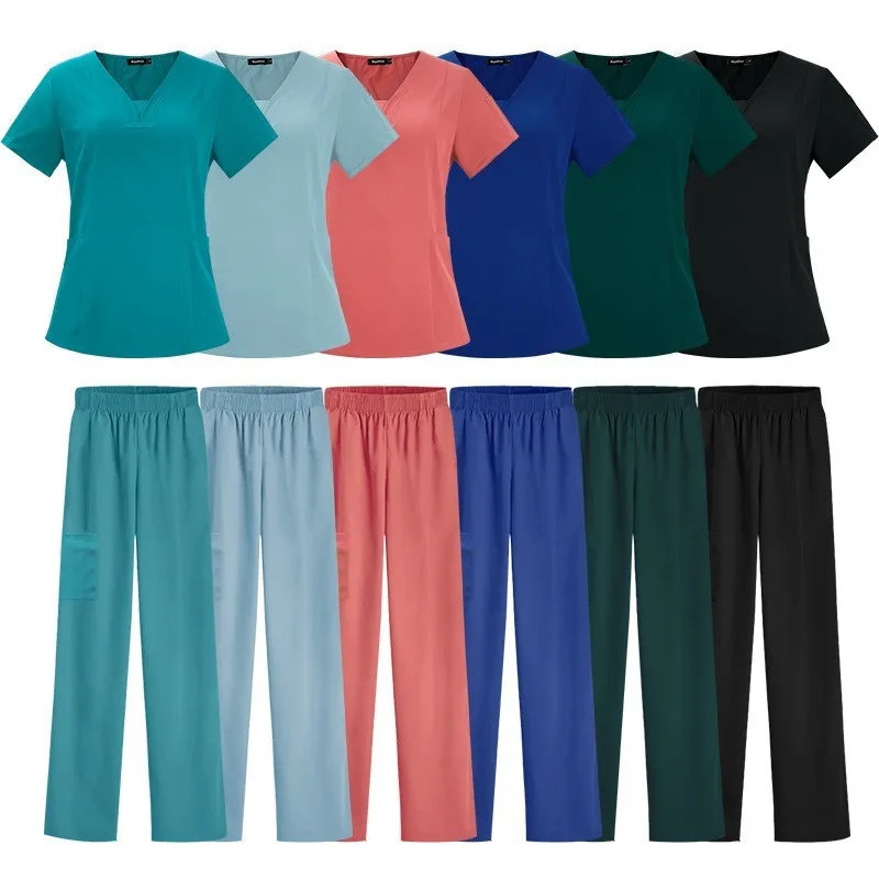 

Brushing Clothes Women's Work Clothes Short Sleeved Men's Hand Washing Clothes New Beauty and Hairdressing Nursing Clothes