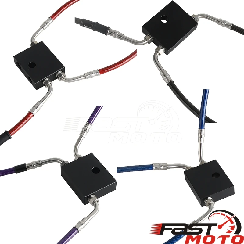 Motorcycle Brake Line Kit ABS Master Cylinder Braided Line Accessories For Harley Dyna Fat Bob FXDF 12-17 Low Rider FXDL 2014-17 - view 6