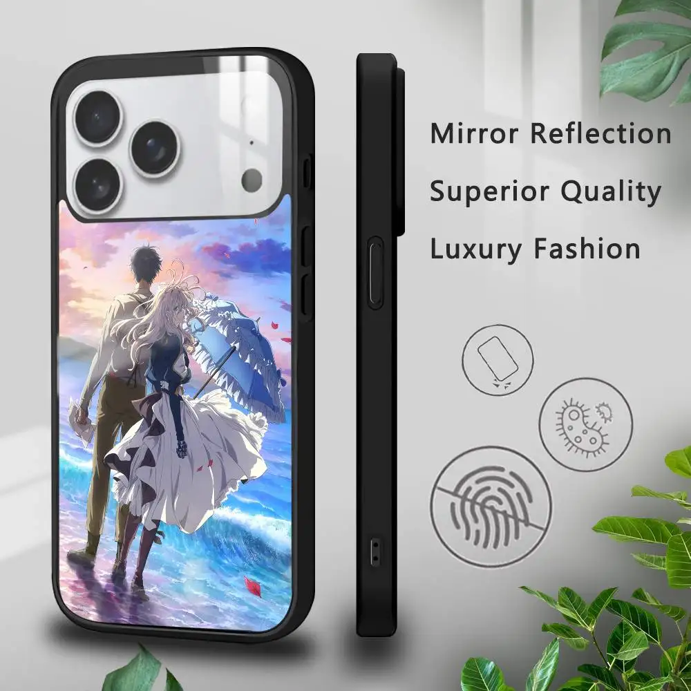 

Anime V-Violet Evergarden Hard Case for iPhone 17 16 15 14 13 12 11 Pro Xs Max Mini Plus