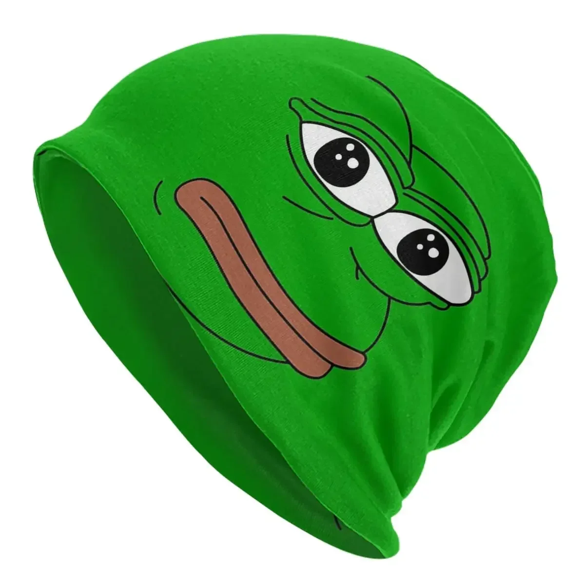 Pepe The Frog Peepo Emote Unisex Adult Beanies Caps Knitted Bonnet Hat Warm Fashion Autumn Winter Outdoor Skullies Hats