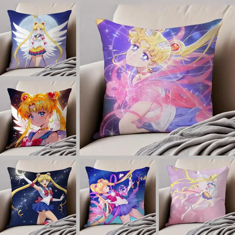 Dreamlike Cute S-Sailor Moon Cushion Cover Throw Pillow Cove