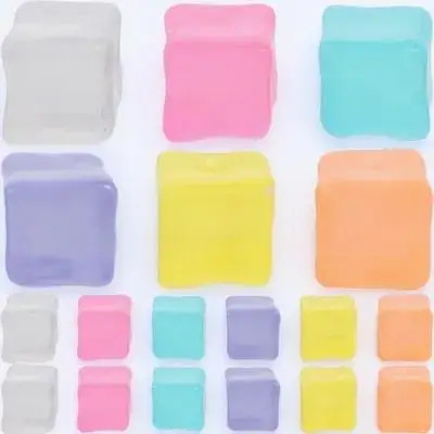 25Pcs Glow in The Dark Reusable Ice Cubes Acrylic Drink Coolers for Wine Beer Whiskey Non Melting Flavor Preserving Bar