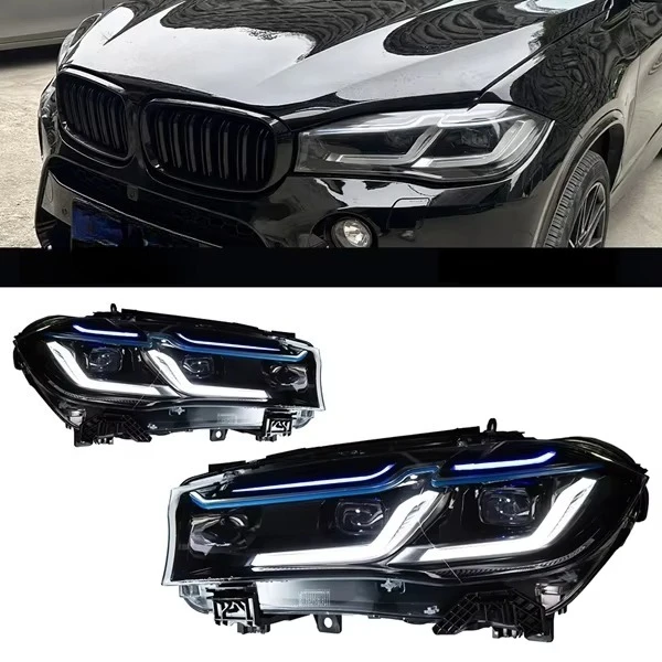 Wholesale projector for X5 F15 2014-2018 LED headlight assembly, competition style projector lens DRL sequence turn signal