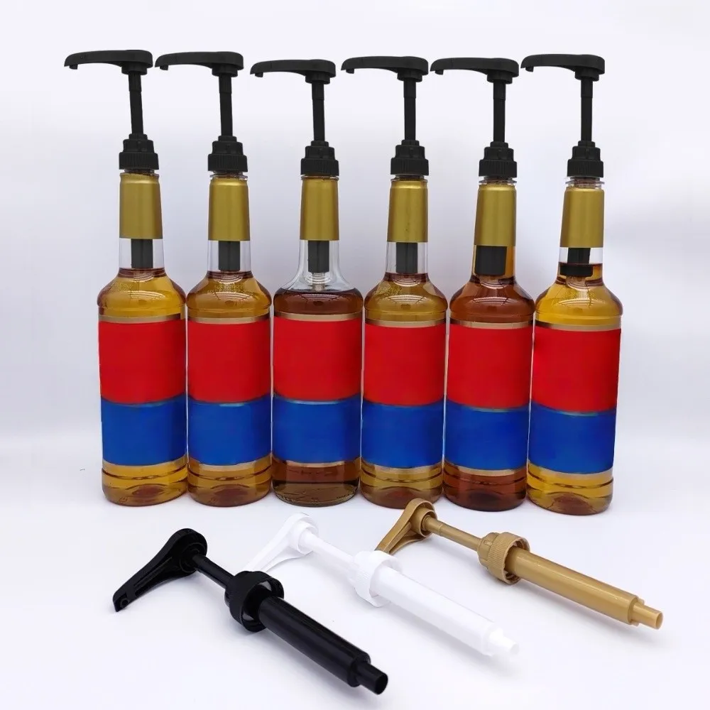 

5pcs 10cc Syrup Pump Food-grade PP Quantitative Hand-press Bottle Pump Condiment Dispensing DIY Liquid Pump Dispenser Cafe