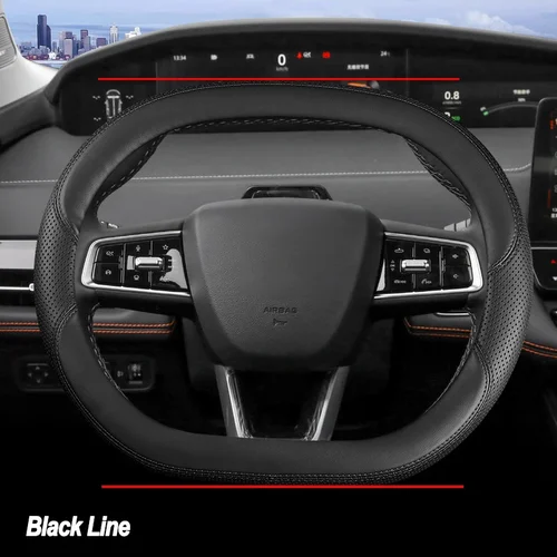 Imagen 1 del producto Protector para volante de coche para Changan Chana UNI-S CS55 Plus 2024 2025 2026 trenzado en envoltura para volante pequeño tipo doble D