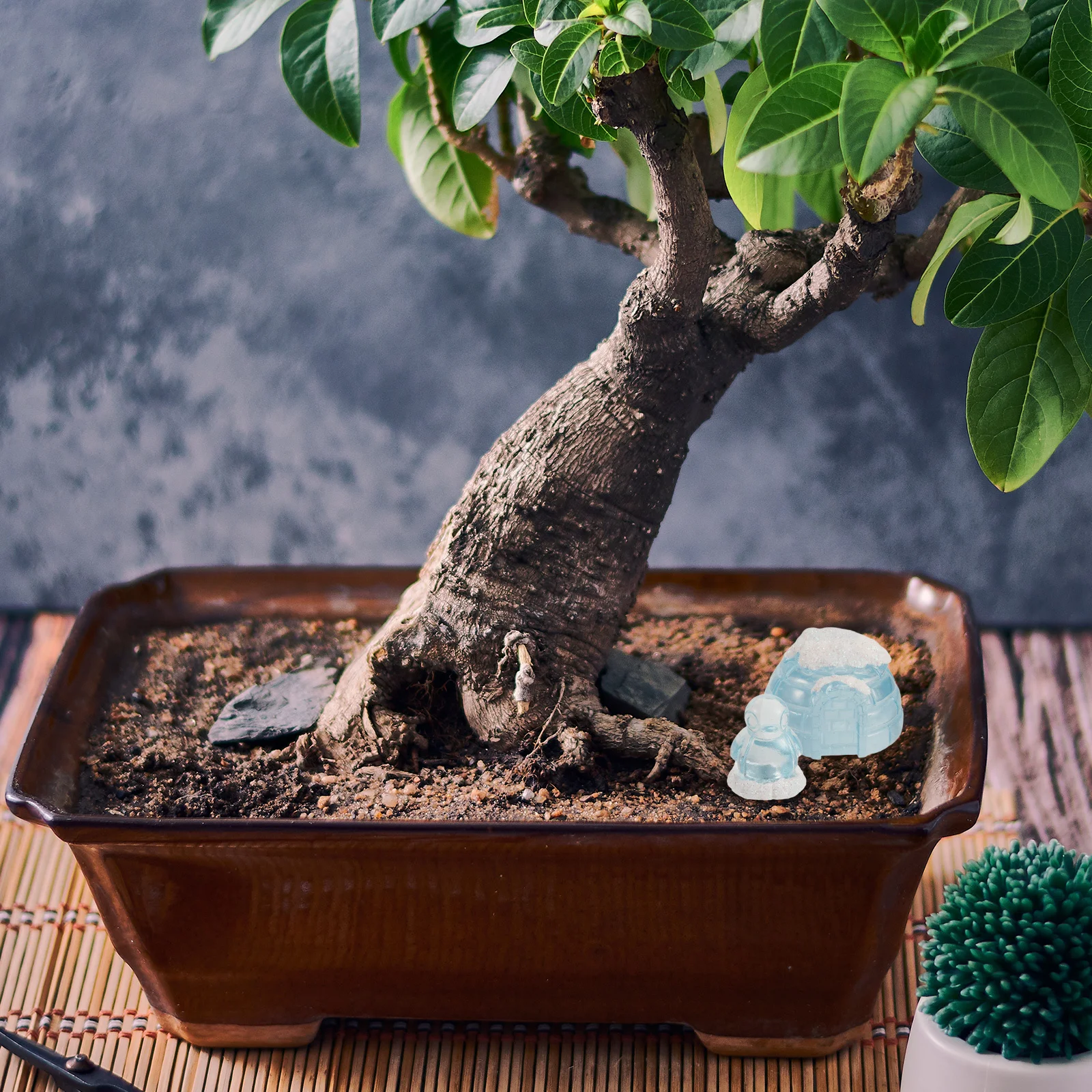 15 pçs mini resina pinguins casa estatuetas decoração de inverno micro paisagem ornamento para aquário bolo artesanato crianças playset