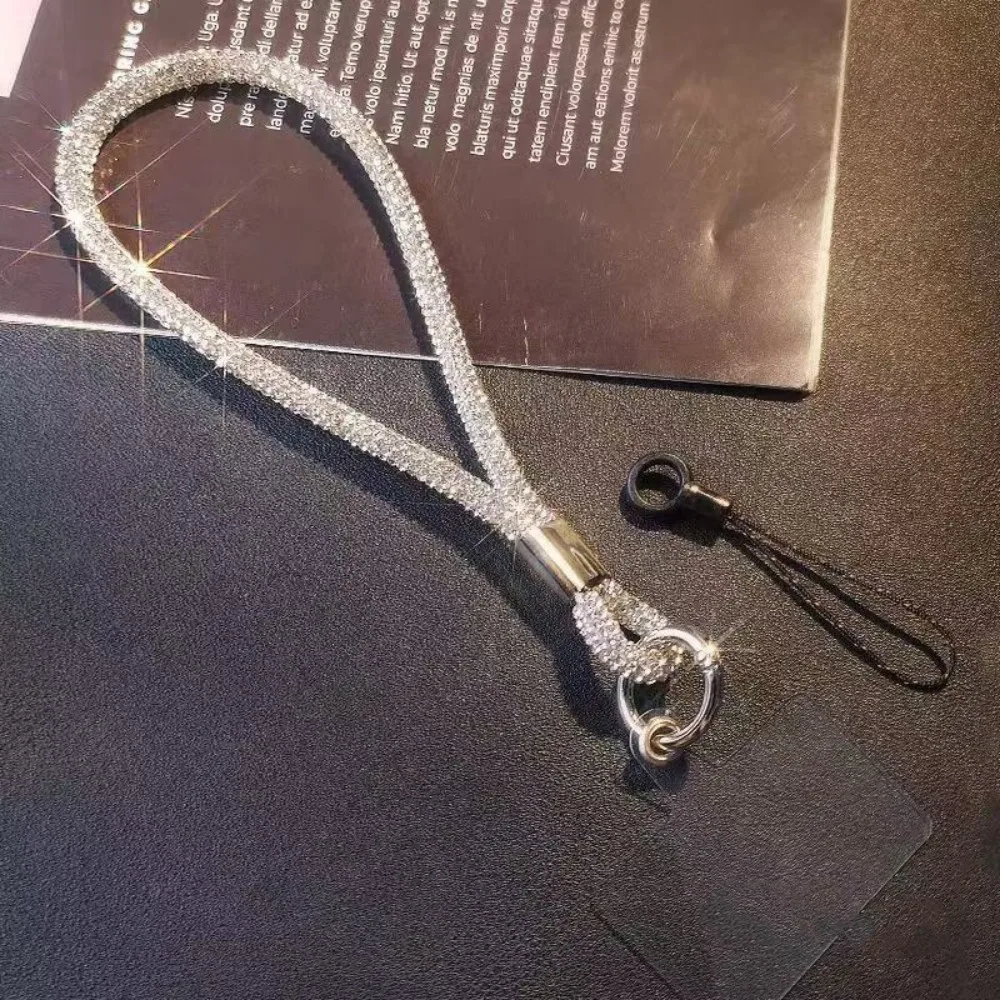 Rakol Luxury Mobile Phone Crystal Wrist Straps Glitter Rhinestone Phone Lanyard Keychain Hanging Anti-lost Rope image 6