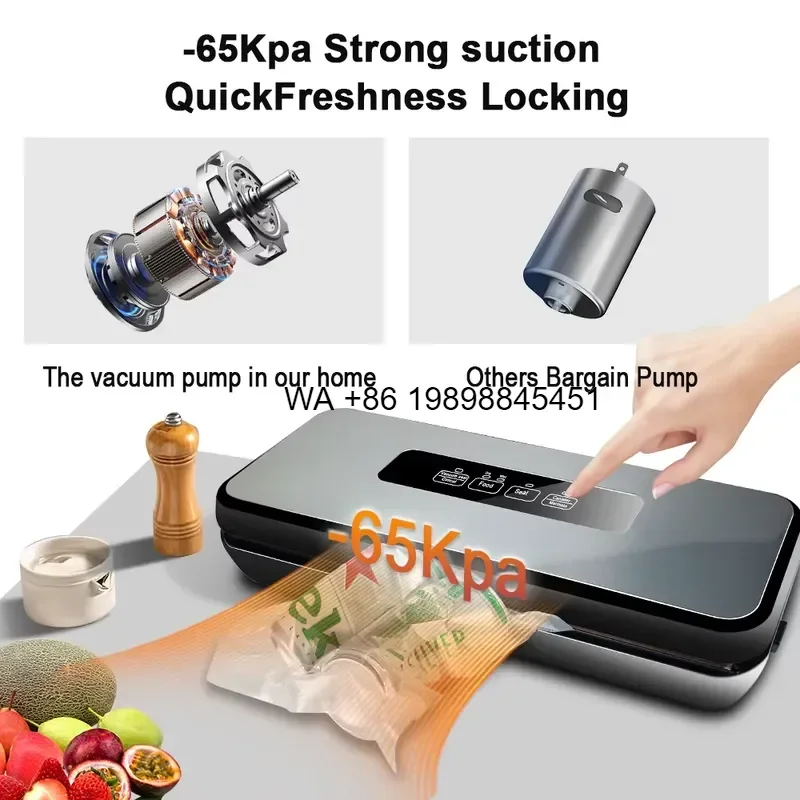 Wmwmnu Automatic Food Vacuum Sealer Air Sealing System for Kitchen Storage Freshness Preservation