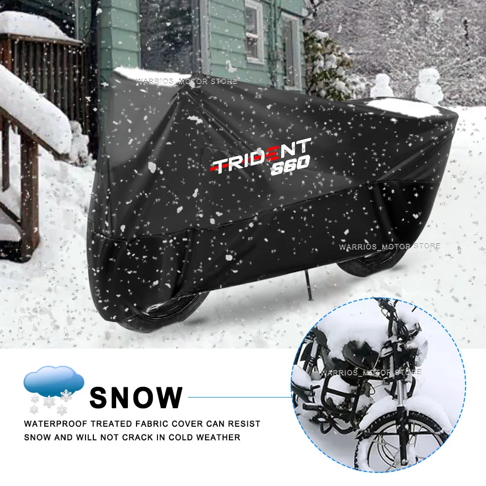 Motorcycle Cover UV Protection Dustproof Snowproof Outdoors All Years Motorcycle Waterproof Cover For Trident 660 2021-2023