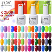 Arte Clavo 116 Colors Gel Nail Polish 15ml Neon Pink Blue Red Green Nail Art Manicure Soak Off UV LED Varnish Gel Nail Supplies