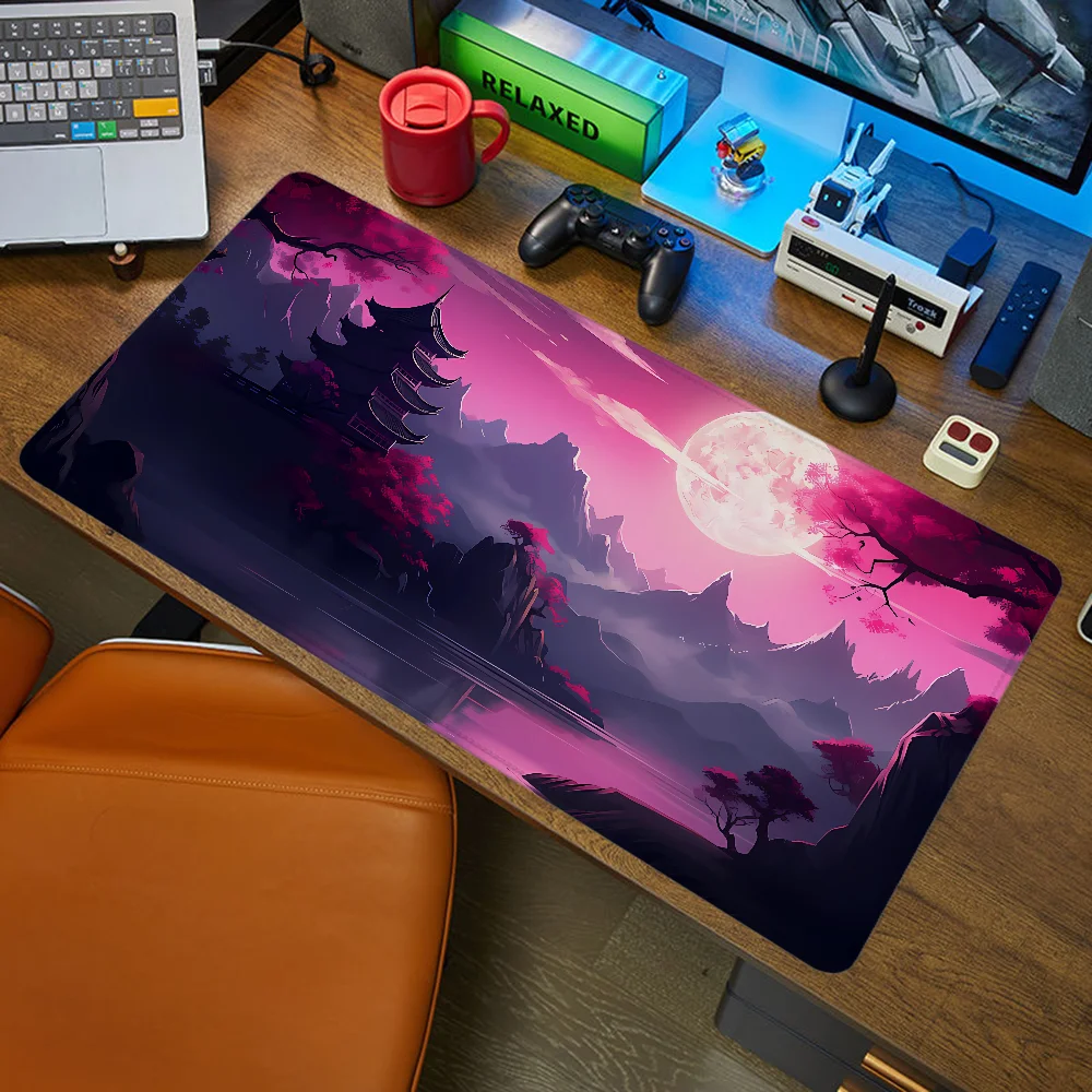 RIVER PAGODA Mause Pad Mousepad Gamer 900x400 Desk Mat Office Accessories Computer Table Keyboard Gaming Mats Mouse Pads Large