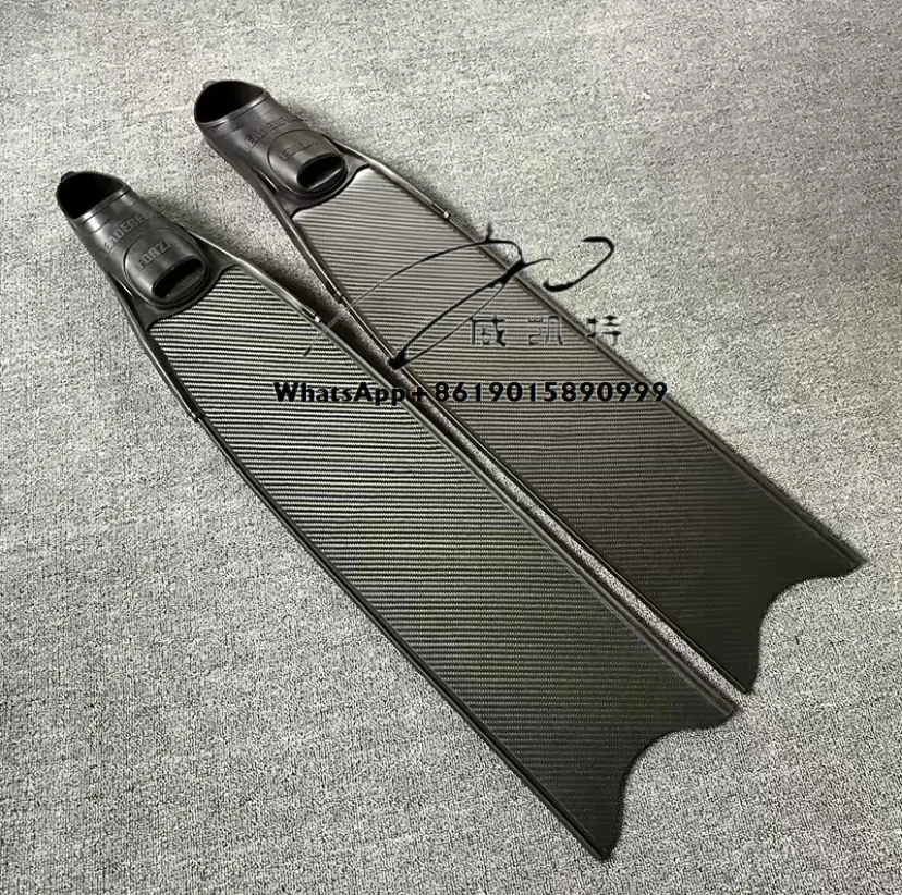 Dropshipping Custom Personalized Pattern Professional Carbon Fiber Long Freediving Carbon Fins for Swimming Diving